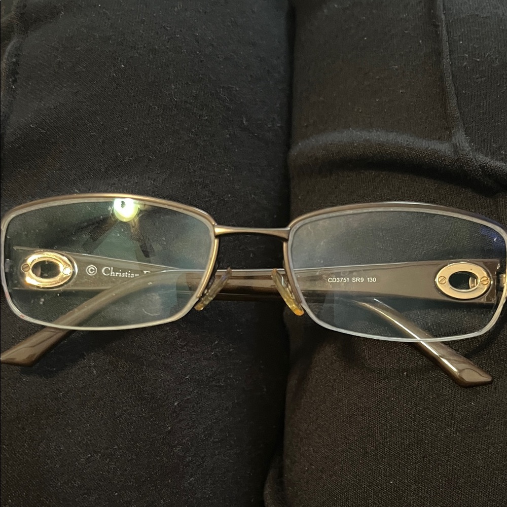 Dior Black Rectangular Glasses - image 2